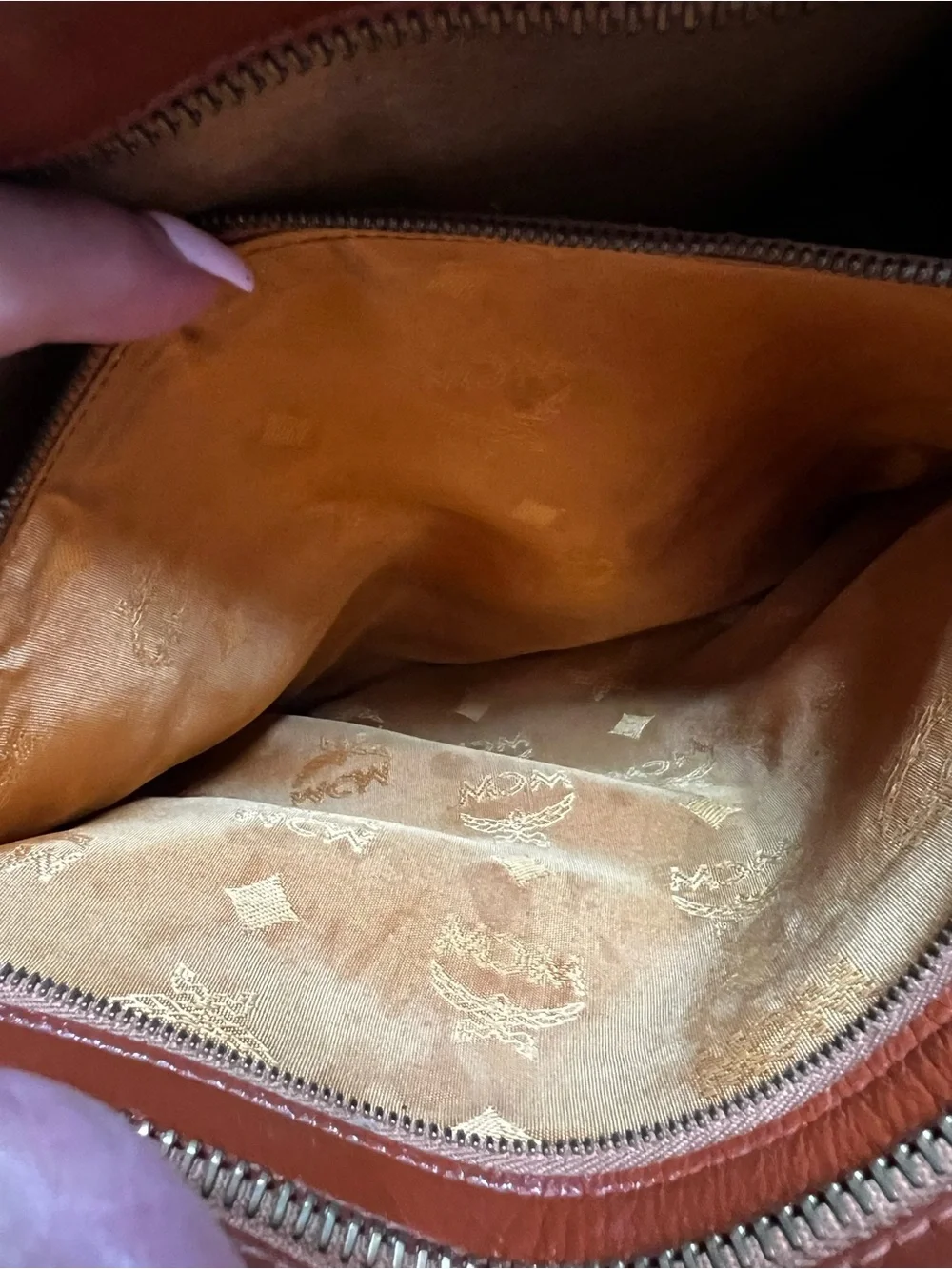 Vintage MCM Cognac Visetos Hobo Shoulder Bag